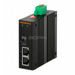Промышленный неуправляемый медиаконвертер PoE NIKOMAX GL-MC-2UTPG-SFPG-P-I